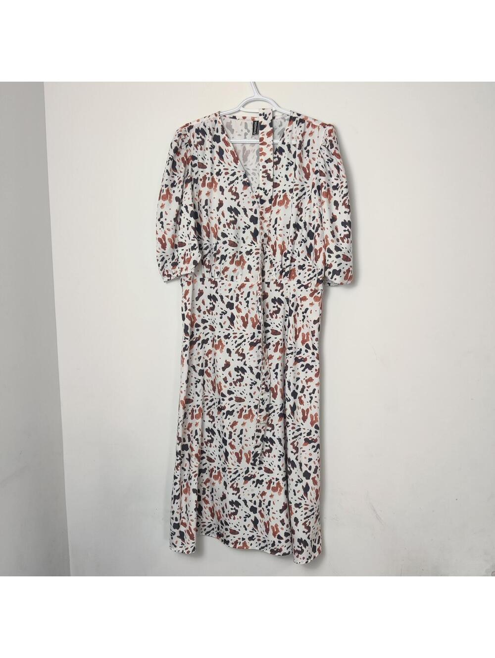 Sassafras Animal Print Midi Dress — Size XXL